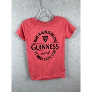 Guinness Ale‎ St James Gate Shirt Women's S Red Short Sleeve Tee Breweriana